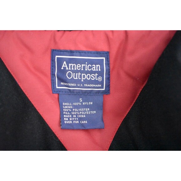AMERICAN OUTPOST Men’s Winter Coat Full Zip Size S Red Beige Long Sleeves - Picture 6 of 7